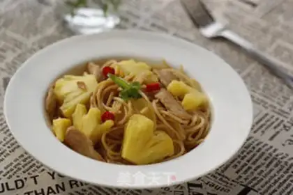 Make Pineapple chicken fried pasta step 10