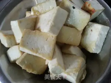 Make Black pepper tofu step 1