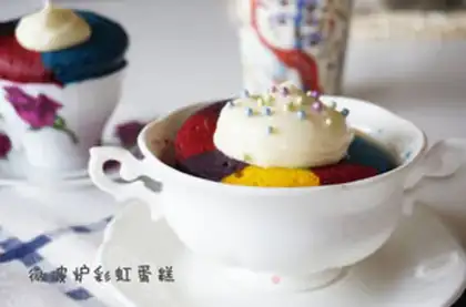 Make Five-minute microwave rainbow cake step 9