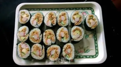 Make Arctic shrimp sushi step 7