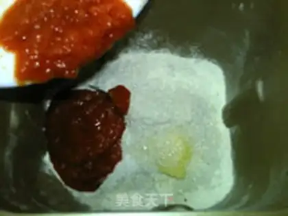 Make Tomato doughnuts step 1