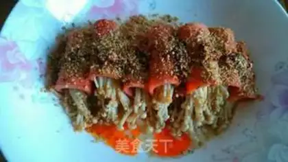 Make Ham and golden mushroom rolls step 4