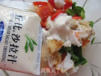 Make Vegetable salad and sandwiches step 4