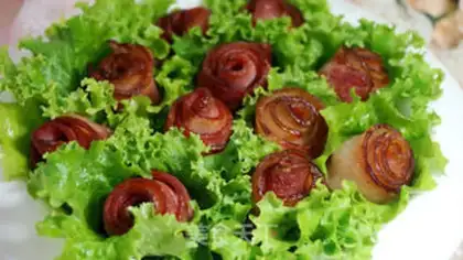 Make Homer Bacon roses step 7