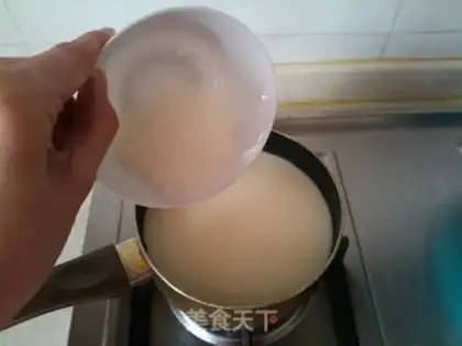 Make Lotus soy pudding step 2