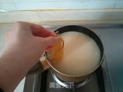 Make Lotus soy pudding step 3