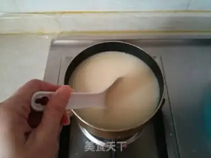 Make Lotus soy pudding step 4