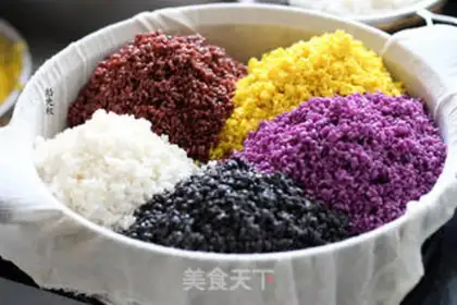 Make Natural five-colour rice step 17