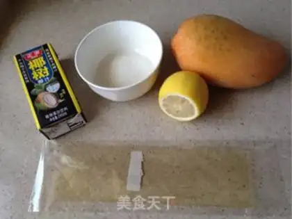 Make Coconut mango pudding step 0