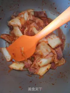 Make Hot cabbage and bacon step 5