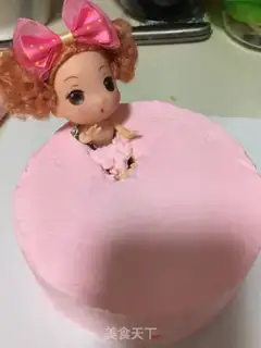 Make Smiling doll birthday cake step 6