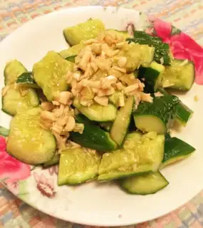 Make Home food - cucumber shoot step 2