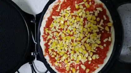 Make Shrimp bacon pizza step 12