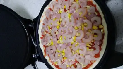Make Shrimp bacon pizza step 14