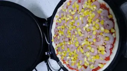 Make Shrimp bacon pizza step 15