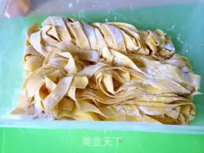 Make Hands on pumpkin noodles step 8