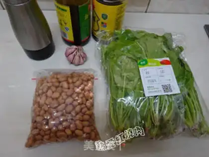 Make Spinach peanuts step 0