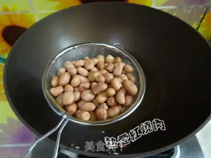 Make Spinach peanuts step 1