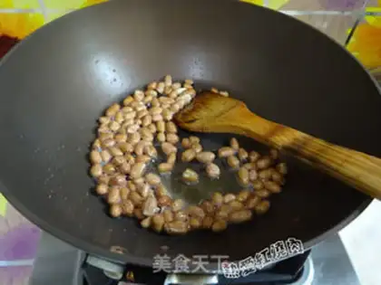 Make Spinach peanuts step 2