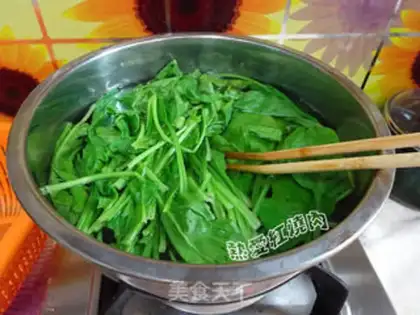 Make Spinach peanuts step 3