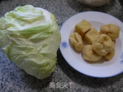 Make Tofu-cooked cabbage step 0