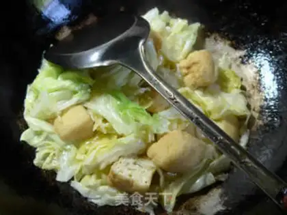 Make Tofu-cooked cabbage step 5