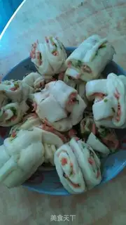 Make Milky ham rolls step 9