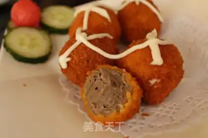 Make Gold beef balls step 3