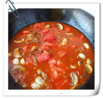 Make Tomato mushroom noodles step 5