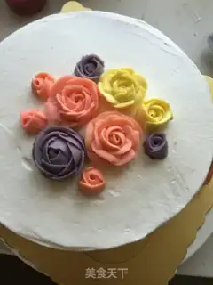 Make Purple birthday cake step 7