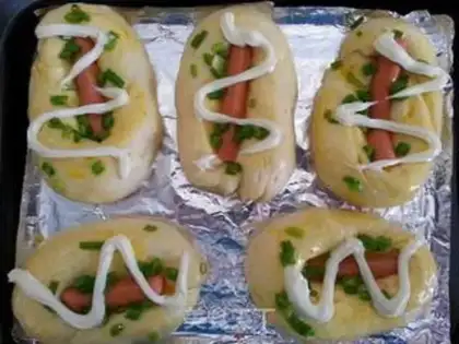Make Onion sausage bag step 10