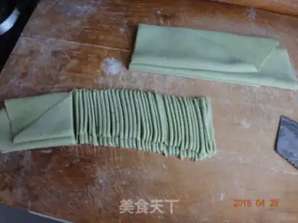 Make Vegetable green noodles step 7