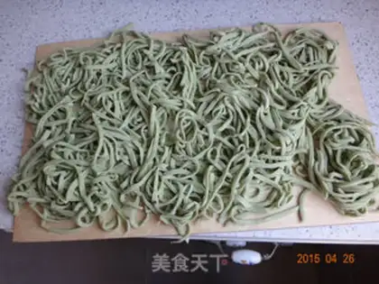 Make Vegetable green noodles step 8