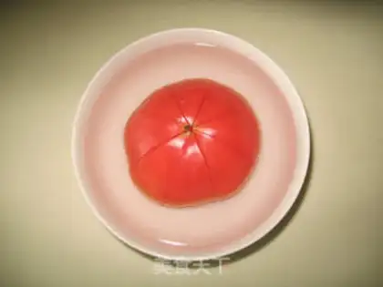 Make Tomato egg oak soup step 1