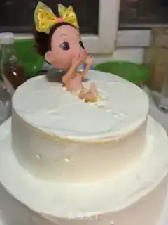 Make Double bubble bath doll cake step 6