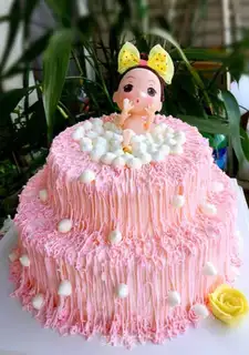 Make Double bubble bath doll cake step 7