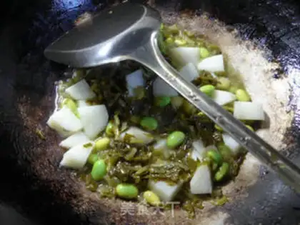 Make Snow pickles, soy sauce step 6