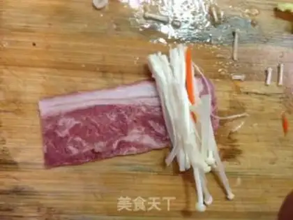 Make Bacon pins and mushrooms step 3