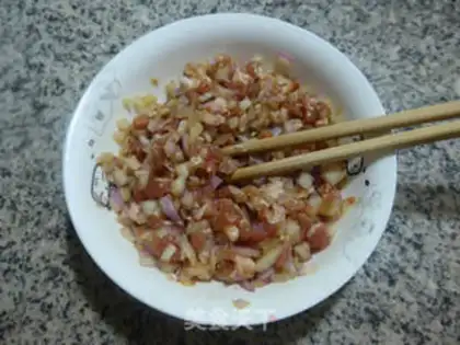 Make Onion pork pot sticker step 7