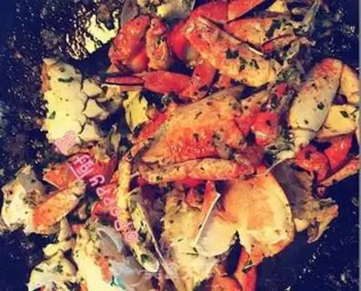 Make Garlic crabs step 1