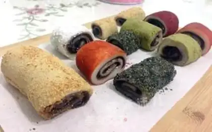 Make Seven-coloured donkey rolls step 13