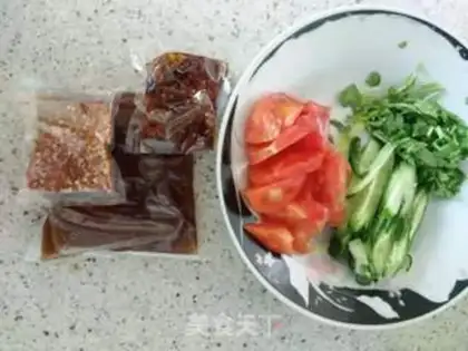 Make Cold and cold noodles step 1