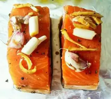 Make Blueberry sauce salmon step 2