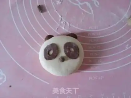 Make Panda bean bag step 11