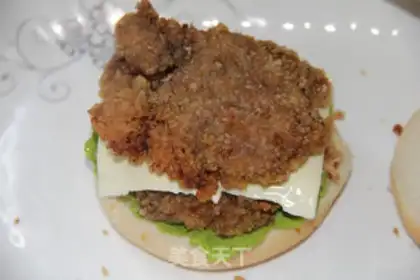 Make McKenzie double chicken leg burger step 12