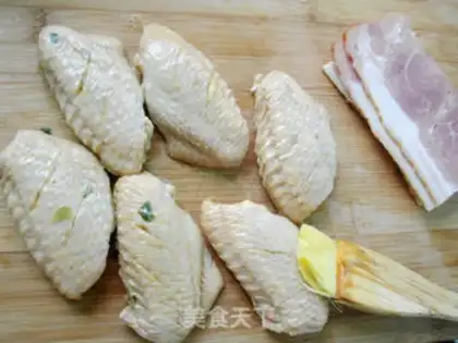 Make Butter bacon fried chicken wings step 5