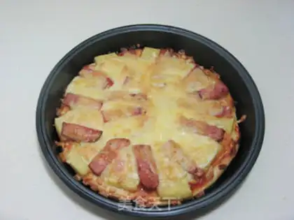 Make Pineapple ham pizza step 10