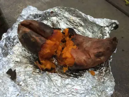 Make The hot spring flowers are roasted step 5