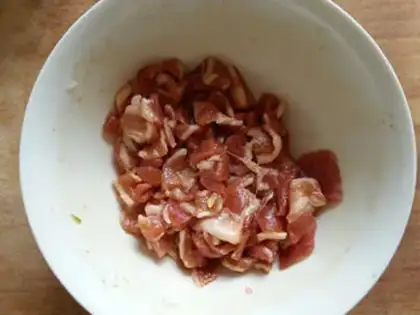 Make Short bean horned meat step 2