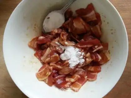 Make Short bean horned meat step 3
